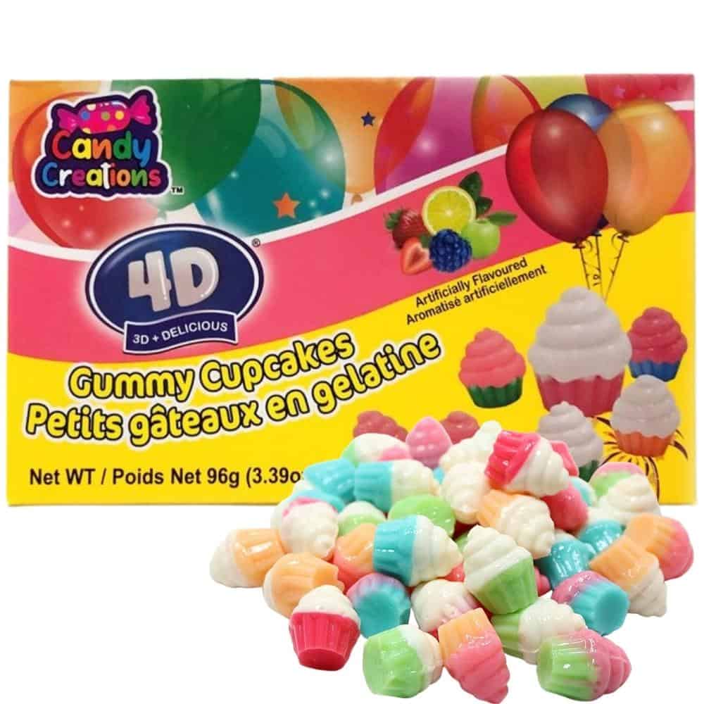 Exclusive Brands Candy Creations 4D Gummy Cupcakes TB 24x96g Pacific