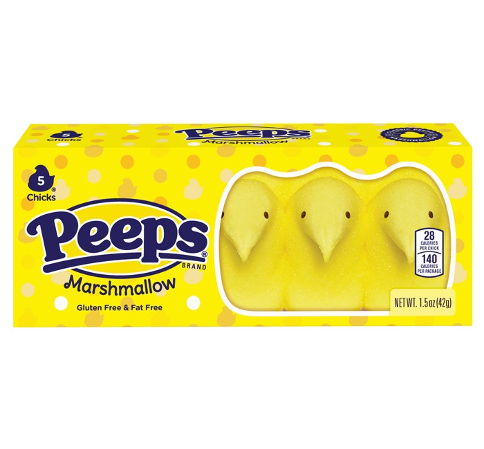 Just Born PEEPS 5ct Yellow Chicks 24x1.5oz Pacific Candy Wholesale