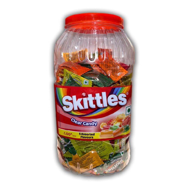 Skittles Bulk Clear Candy Jar Individually Wrapped Indian 156ct