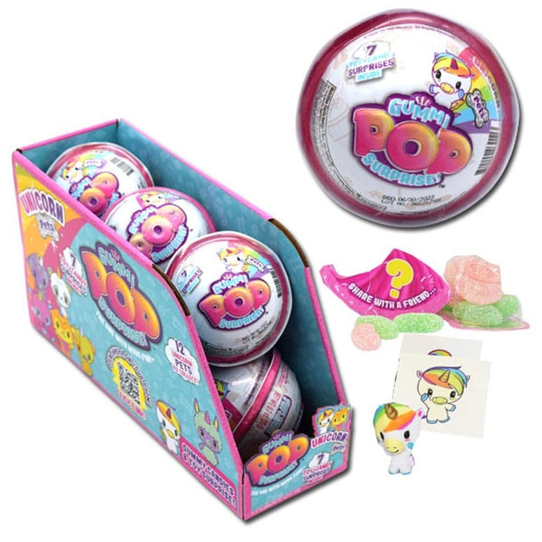 Exclusive Brands Gummi Pop Surprise Unicorn Pacific Candy