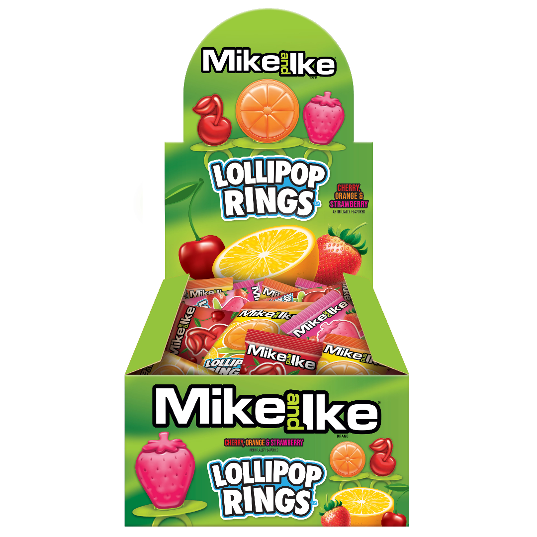 Mike and Ike Lollipop Rings 48x0.42oz