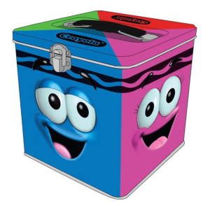 Crayola Stacking Cube Carry All Tin Box 6
