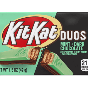 Hershey Kit Kat Duo Dark Chocolate Mint Bar 24x1.5oz
