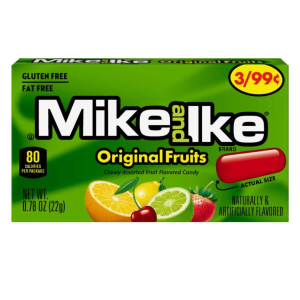 Just Born Mike and Ike Original Fruits Price Marked 24x0.78oz