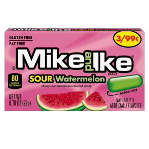 Just Born Mike and Ike Sour Watermelon Price Marked 24x0.78oz