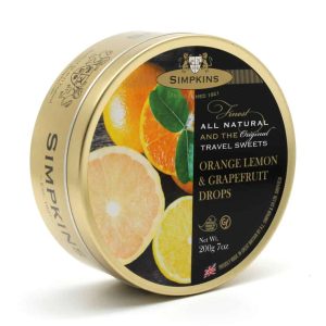 Simpkins Drops Orange Lemon and Grapefruit British 6x200g