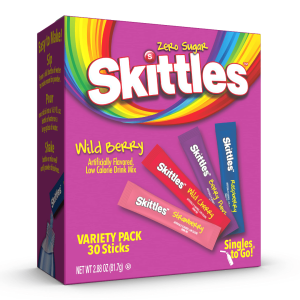 Skittles Singles To Go Zero Sugar Wild Berry Assorted Thirty Pack 6