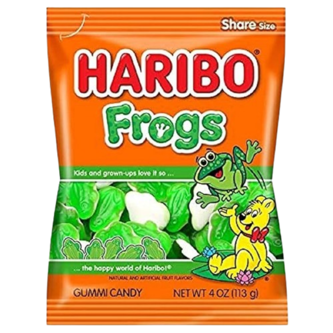 Haribo Gummi Candy Frogs Peg Bag 12x5oz