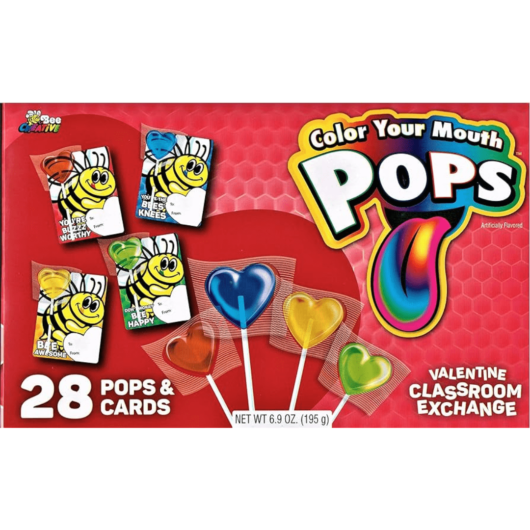 Bee Creative Colour Your Mouth Pops and Cards Valentine 6x6.9oz