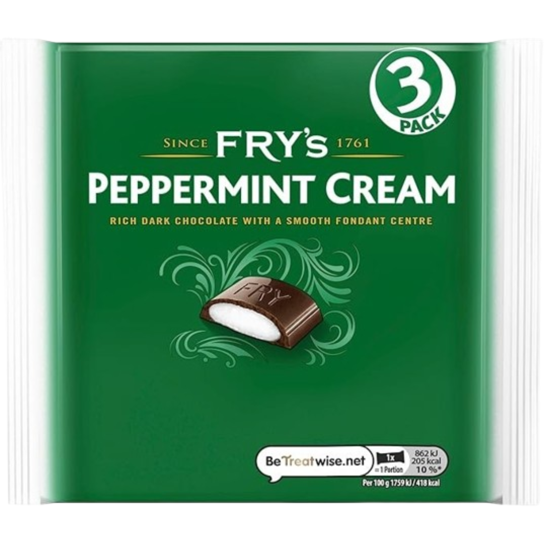 Cadbury Fry's Peppermint Cream Price Marked Three Pack British 16x147g