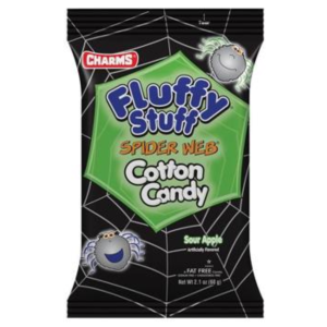 Charms Fluffy Stuff Spider Web Cotton Candy  Halloween Peg Bag 24x2.1oz