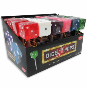Espeez Dice Pops Assorted 24
