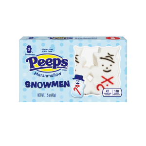 Just Born Peeps Snowmen Three Pack Christmas 24x1.5oz