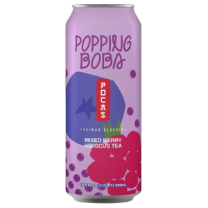 Pocas Popping Boba Mixed Berry Hibiscus Tea 24x16.5oz