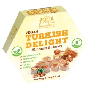 Rochefleur Vegan Turkish Delight Almond and Honey 8x5.3oz
