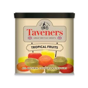 Taveners Drops Tropical Fruit British 12x200g