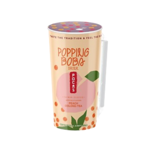 Pocas Popping Boba RTD Peach Oolong Tea 12x15.2oz