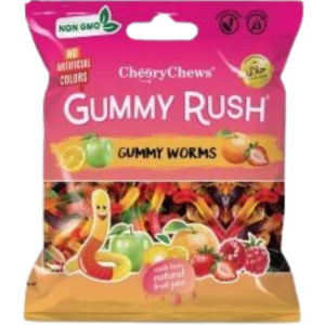 Gummy Rush Gummy Worms Peg Bag 12x90g