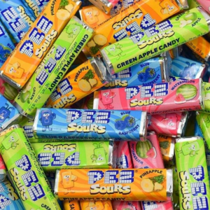 PEZ Bulk Wrapped Refill Sour Assorted Fruit 10lb