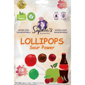 Sophie's Lollipops Sour Power 24x96g