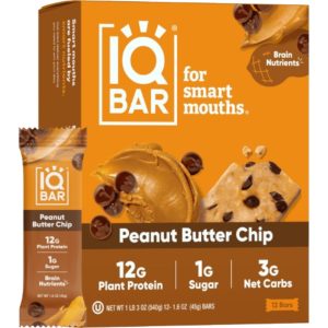 IQ Bar Peanut Butter Chip 12x1.6oz