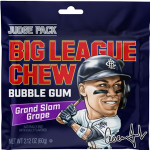 Ford Gum Big League Chew Aaron Judge Grand Slam Grape Peg Bag 12x2.12oz