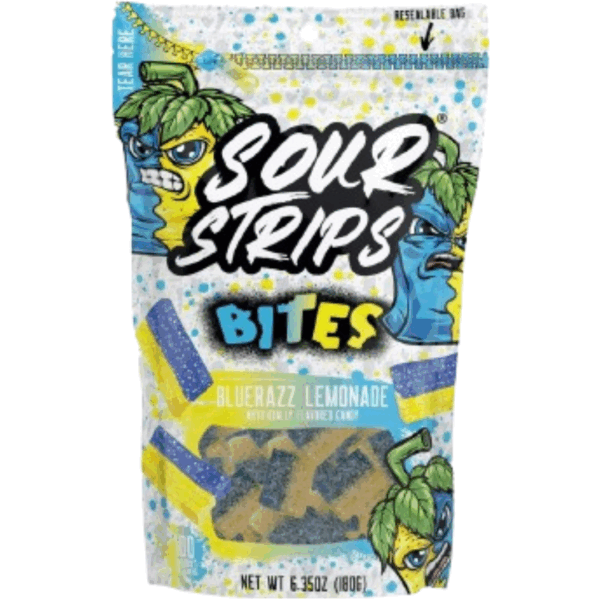 Sour Strips Bites Blue Razz 10