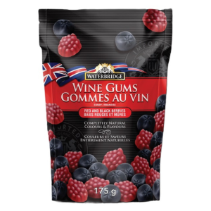 Waterbridge Wine Gums Red and Black Berries British Peg Bag 15x175g