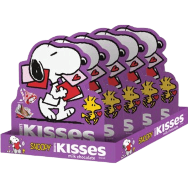 HERSHEY'S Milk Chocolate KISSES With Snoopy & Friends Foils In Snoopy & Friends Gift Box, Valentine 5x14oz