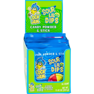 Koko's Lock Jaw Sour Lil Dips Candy Powder and Stick 36x0.31oz
