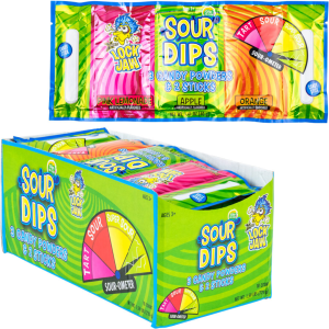 Koko's Sour Dips Candy Powder With Stick Three Pack 18x1.41oz