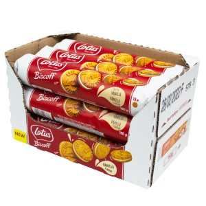 Lotus Biscoff Cookies Filled With Vanilla Cream 9x150g