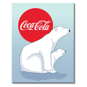 Metal Sign Coca Cola Mama Bear 16"x12.5"