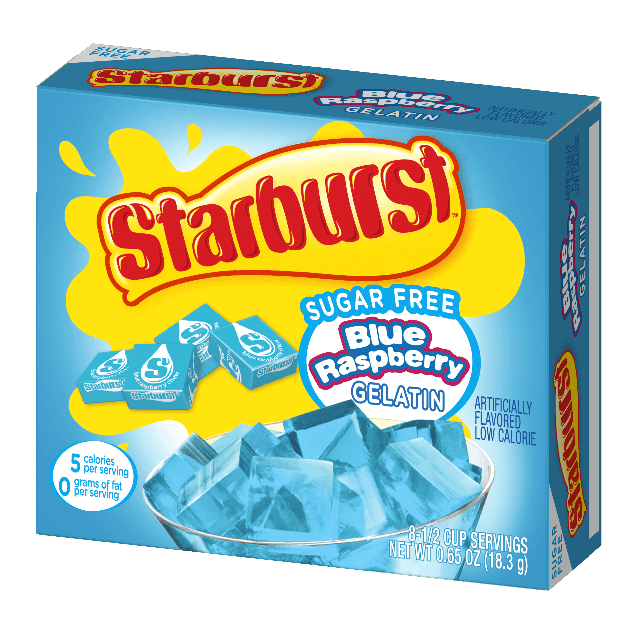 Starburst Gelatin Sugar Free Blue Raspberry 12x0.65oz - Pacific Candy West