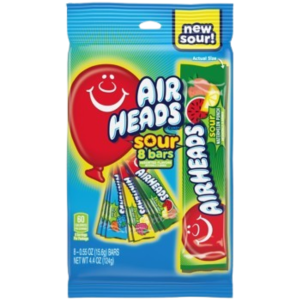 Airheads Singles Assorted Sours Peg Bag 12x4.4oz