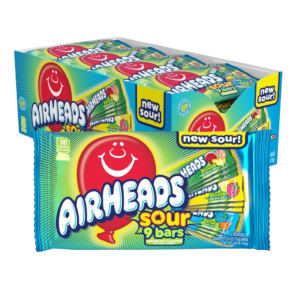 Airheads Singles Nine Bar Pack Assorted Sours 15x4.95oz
