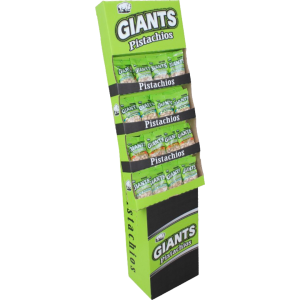 Giants Pistachios Shipper Display Salted, Dill Pickle, Sour Cream Onion 48x4.5oz