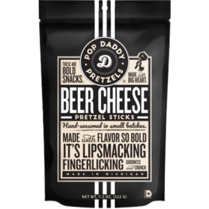 Pop Daddy Perrin Beer Cheese Pretzels 12x7.5oz (Best Before August 10 2026)