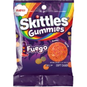 Skittles Gummies Fuego Peg Bag 12x5.8ox