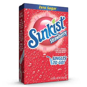 Sunkist Singles To Go Strawberry Zero Sugar 12x6
