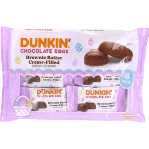Frankford Dunkin' Brownie Batter Creme Filled MC Egg Six Pack 8x6.6oz