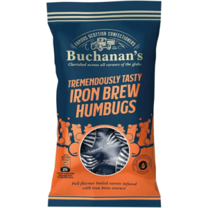 Buchanan's Tremendously Tasty Iron Brew Humbugs British 12x140g (Best Before June 2026)