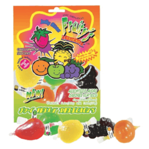 Din Don Fruity's Ju-C Jelly Fruit Snacks Peg Bag 30