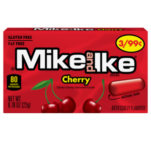 Just Born Mike and Ike Cherry Price Marked 24x0.78oz