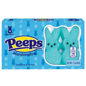 Just Born Peeps Marshmallow Bunnies Blue Four Pack Easter 24x1.5oz