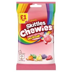 Skittles Chewies Fruits Price Marked British Peg Bag 12x125g