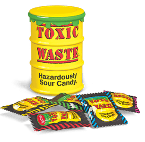 Toxic Waste Sour Candy Drum 12