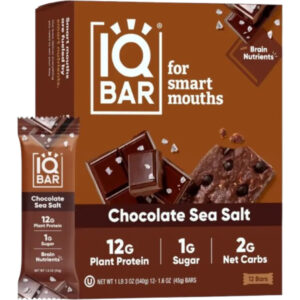 IQ Bar Chocolate Sea salt 12x1.6oz