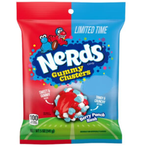Ferrara Nerds Gummy Clusters Berry Punch Rush Peg Bag 12x5oz