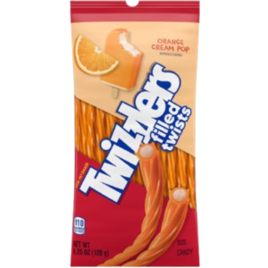 Twizzlers Filled Twists Orange Cream Pop Peg Bag 18x4.25oz